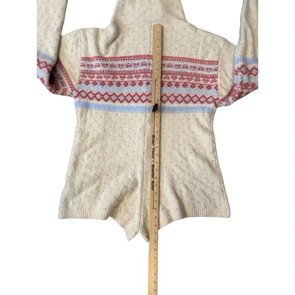 urban‎ outfitters ella louis sweater romper fair isle heart print Womens Sz Med